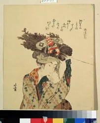 Das Mädchen von Ohara. Japanischer Druck von Katsushika Hokusai