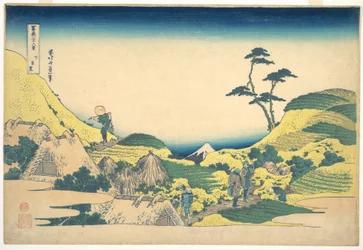 Unteres Meguro (Shimo Meguro), aus der Serie Sechsunddreißig Ansichten des Berges Fuji (Fugaku sanjūrokkei)