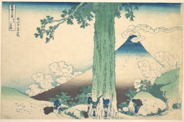 Mishima-Pass in der Provinz Kai (Kōshū Mishima goe), aus der Serie Sechsunddreißig Ansichten des Berges Fuji (Fugaku sanjūrokkei)