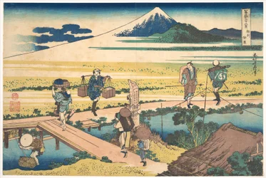 Nakahara in der Provinz Sagami, aus der Serie Sechsunddreißig Ansichten des Berges Fuji