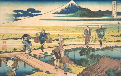 Nakahara in der Provinz Sagami, aus der Serie Sechsunddreißig Ansichten des Berges Fuji