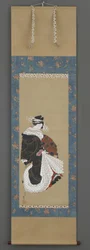 Porträt einer gehenden Kurtisane, ca. 1815-19