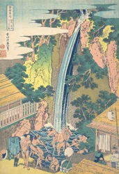 Roben-Wasserfall bei Oyama in der Provinz Sagami aus der Serie