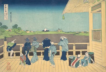 Sazai-Halle im Tempel der Fünfhundert Arhats Gohyaku Rakanji Sazaido, ca. 1830-32