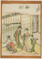 Shinagawa, aus der Serie "Dreiundfünfzig Stationen des Tokaido (Tokaido gojusan tsugi)"