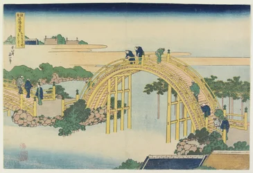 Die Trommelbrücke am Kameido Tenjin Schrein