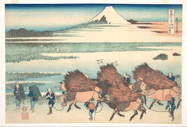 Die neuen Felder bei Ōno in der Provinz Suruga, aus der Serie Sechsunddreißig Ansichten des Berges Fuji