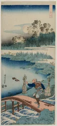 Der Schilfsammler, aus der Serie Ein wahrer Spiegel der chinesischen und japanischen Poesie, 1834-1835