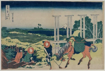Das Wehr bei Senju in der Provinz Musashi (aus der Serie Sechsunddreißig Ansichten des Berges Fuji)