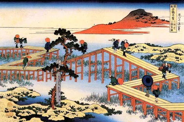 Yatsuhashi in der Provinz Mikawa, ca. 1835