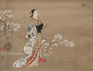 Parodie auf Murasaki, aus Lavender Wakamurasaki, Kapitel 5 der Geschichte von Genji, 18. Jahrhundert
