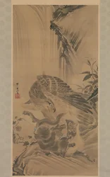 Adler greift einen Puma an, 1885