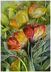 Lebhafte Gartenblüten