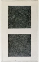 Suprematistisches Element: zwei Quadrate (Öl auf Leinwand, 20. Jahrhundert)
