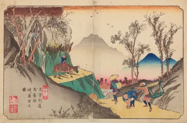 Magome, Tafel 44 aus der Serie „Die neunundsechzig Stationen des Kisokaido“