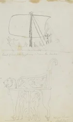 Boot der alten Ägypter aus den Gräbern/Königsstuhl