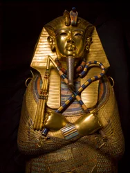 Sarkophag von König Tut, MM7864, König Tutanchamun, Ägypten, Ägyptisches Museum, Gold, 2009 (Foto)