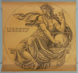 Freiheit, Cartoon für Mosaik in der Rotunde des Wisconsin State Capitol