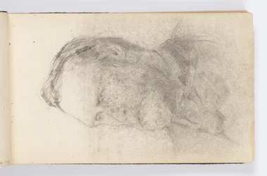 Skizzenbuchseite: Porträt eines Mannes mit Bart