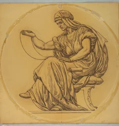 Studie für "Lernen," Lunette im Hudson County Courthouse, Jersey City, NJ