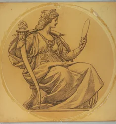 Studie für "Klugheit," Lunette im Hudson County Courthouse, Jersey City, NJ