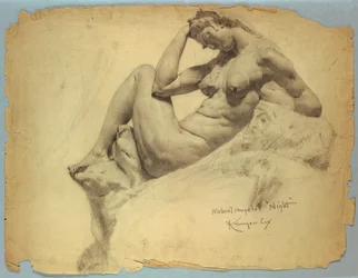 Studie von Michelangelos "Nacht"