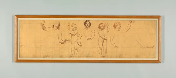 Das Gewohnheitsrecht, Studie für das linke Panel von "Die Herrschaft des Gesetzes," Fries für das Berufungsgericht, New York