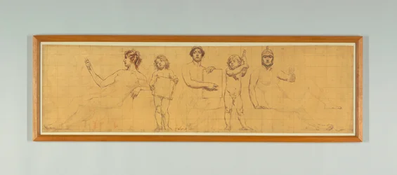 Das Gesetzesstatut, Studie für das rechte Panel von "Die Herrschaft des Gesetzes," Fries für das Berufungsgericht, New York