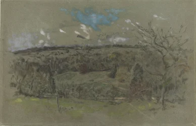 Hügelige Landschaft in Herbstfarben