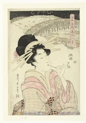 Abenddämmerung in Ryogoku (Acht Ansichten berühmter Orte und Schönheiten in Edo)