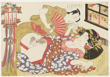 Ehemann und Ehefrau, aus Auswahlen aus dem Brokatviertel (E-awase kingaishō)