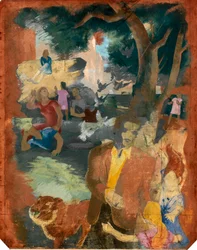 Szenen von New York - Central Park (Wandbildstudie, Madison Square Postal Station, New York City)