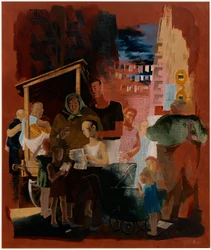 Szenen aus New York - Lower East Side (Wandbildstudie, Madison Square Postal Station, New York City)