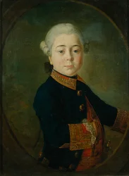 Porträt von Graf Nikolai Dmitrievich Matyushkin als Kind, 1763