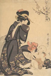 Eine Frau spielt mit einem kleinen Jungen, ca. 1804