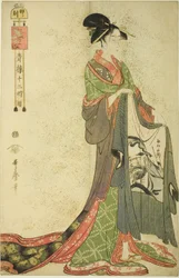 Stunde des Hasen [6 Uhr] (U no koku), aus der Serie Die zwölf Stunden in Yoshiwara (Seiro juni toki tsuzuki)