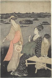 Kawabiraki-Nachtfest: Blick auf den Sumida-Fluss
