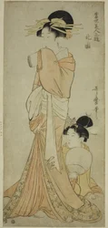 Nordviertel (Hokkoku), aus der Serie „Drei Vergnügungen zeitgenössischer Schönheiten (Tosei bijin sanyu)“