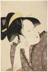 Reflektierende Liebe, aus der Serie "Anthologie der Gedichte: Die Liebesabteilung (Kasen koi no bu) (Mono-omou koi)"