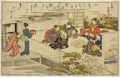 Muschel-Matching-Spiel, aus dem illustrierten Buch "Geschenke von der Ebbe (Shiohi no tsuto)"