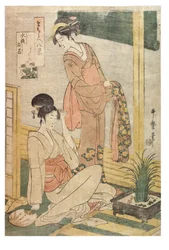 Kalmus und Felsen in einem Wasserbecken aus der Serie Nachahmungen der Acht Ansichten, ca. 1797-1798 (Holzschnitt auf Papier)
