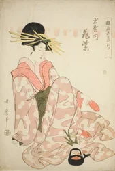 Die Kurtisane Hanamurasaki vom Tamaya, aus der Serie "Kurtisanen der fünf Feste (Yukun gosekku)"
