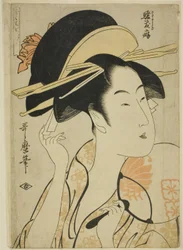 Die Gewohnheit der Lärmigkeit (Sawagashiki kuse), aus der Serie "Sieben schlechte Gewohnheiten (Nakute nana kuse)"