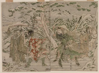 Winterszene aus der Romanze der Drei Königreiche, um 1790