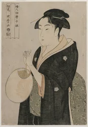 Frau mit Fächer (aus der Serie Zehn Aspekte der Physiognomie von Frauen)