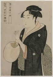 Frau mit Fächer aus der Serie Zehn Aspekte der Physiognomie der Frauen, ca. 1793