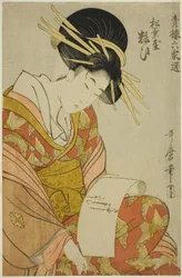 Yosooi von der Matsubaya, aus der Serie Auswahlen aus sechs Häusern in Yoshiwara (Seiro rokkasen) (Matsubaya Yosooi)