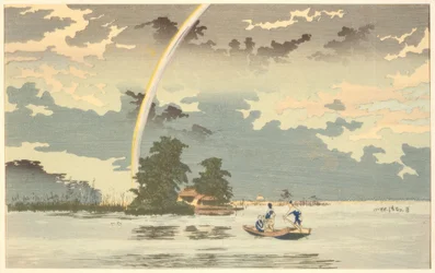 Ansicht in der Abenddämmerung, Hashiba, Tokio