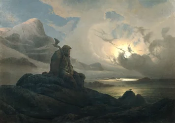 Küstenlandschaft mit Person