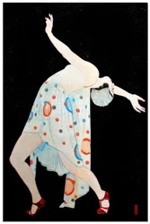 Art Deco Moga oder modernes Mädchen beim Tanzen